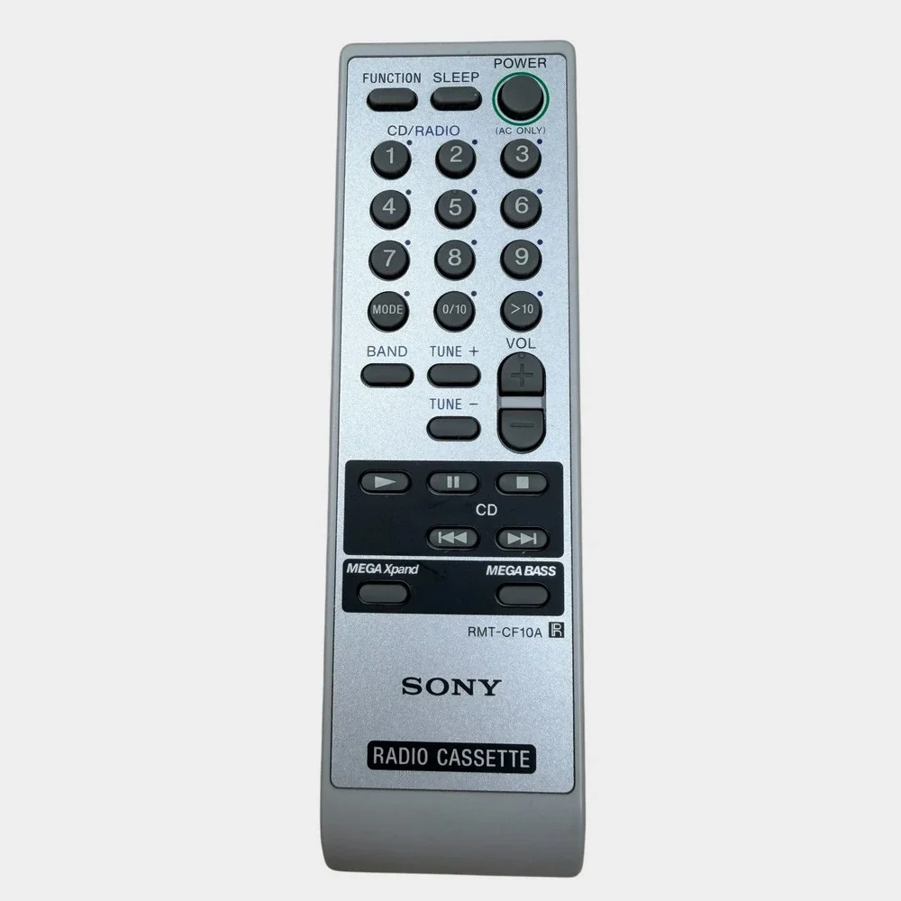 Sony RMT-CF10A Radio Cassette CD Player Remote Control Silver Mega Bass Xpand